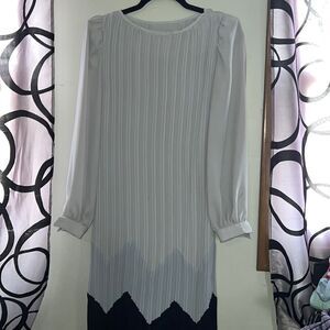 Vintage 80s pleated cocktail dress size 8 by JT Dress